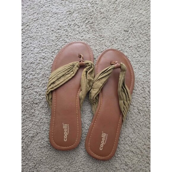 Women's flip flops sandals green size 9 - Picture 1 of 6